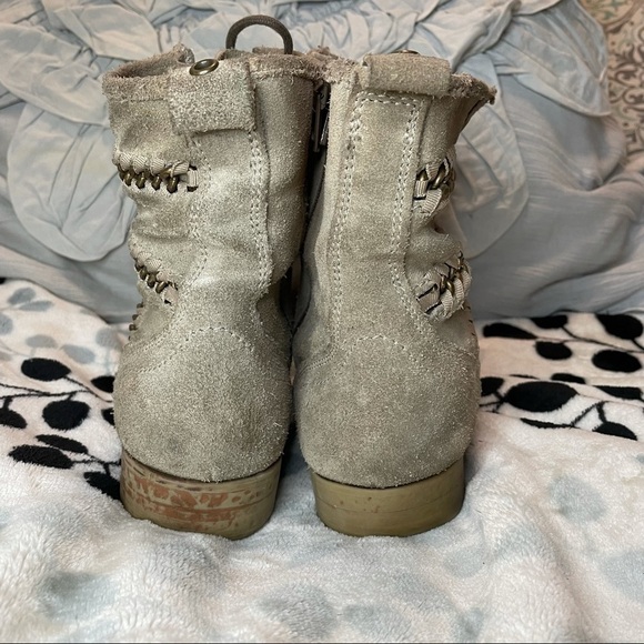 Lavorazione Artigiana Leather Lace Up Dessert Boots  metal chain detailing 8 - Picture 3 of 8